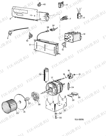 Взрыв-схема стиральной машины Electrolux WT410 - Схема узла Electrical equipment